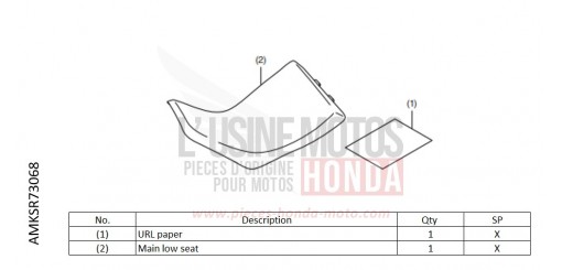 KIT,LOW SEAT COMP CRF1100D2N de 2022